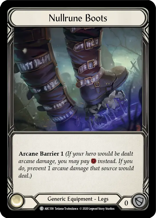 Nullrune Boots U-ARC158-RF - Arcane Rising - Unlimited - Flesh and blood card