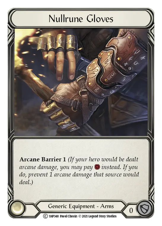 Nullrune Gloves 1HP348 - History Pack 1 - Flesh and blood card