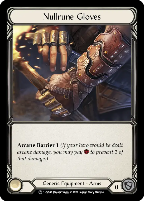 Nullrune Gloves 1HV005 - Viserai - Blitz Deck - Flesh and blood card