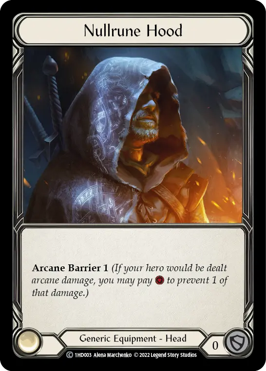 Nullrune Hood 1HD003 - Dash - Blitz Deck - Flesh and blood card