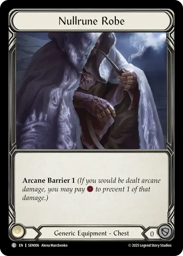 Nullrune Robe SEN006 - Silver Age Chapter 2 - Enigma - Flesh and blood card