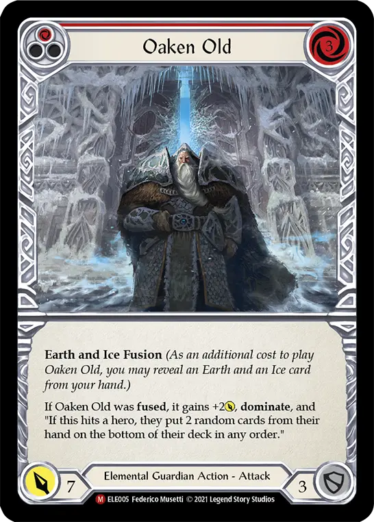 Oaken Old RED ELE005 - Tales of Aria - Flesh and blood card