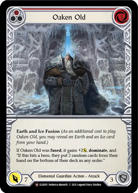 Oaken Old RED U-ELE005-RF - Tales of Aria - Unlimited - Flesh and blood card