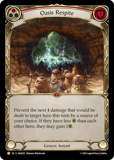 Oasis Respite ANQ035 - Compendium of Rathe - Antiquity Pack - Flesh and blood card