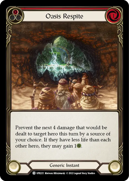 Oasis Respite RED UPR221 - Uprising - Flesh and blood card