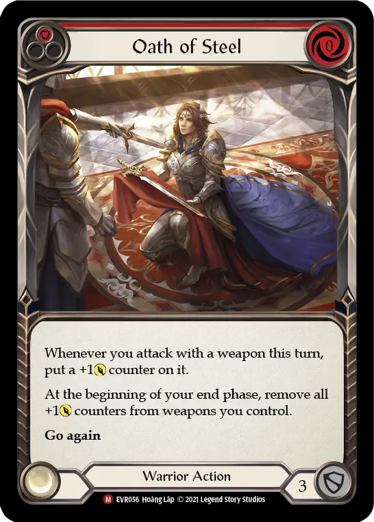 Oath of Steel RED EVR056 - Everfest - Flesh and blood card