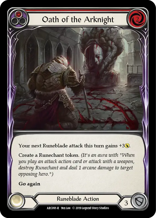 Oath of the Arknight RED ARC091 - Arcane Rising - Flesh and blood card