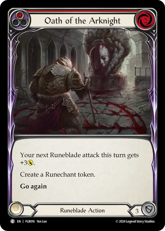 Oath of the Arknight RED FLR016 - Rosetta Blitz Deck - Florian - Flesh and blood card