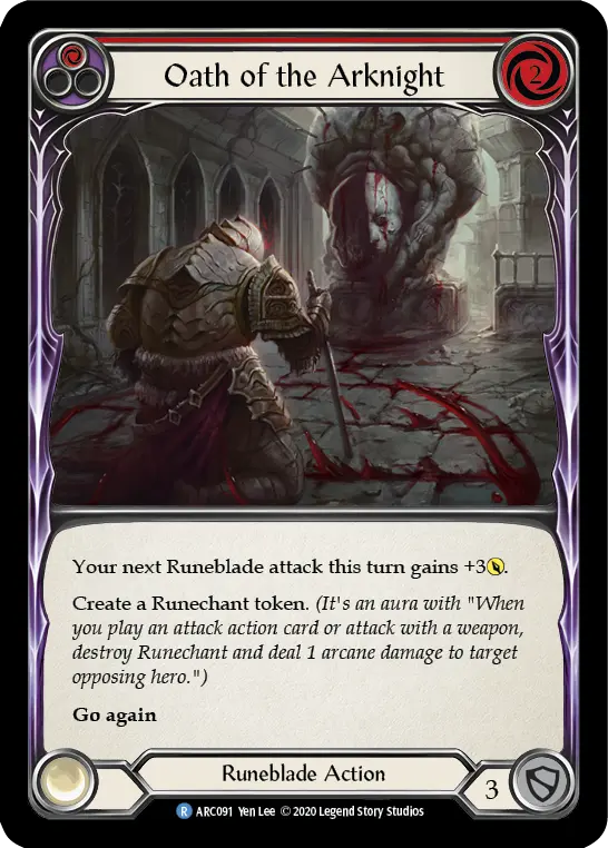 Oath of the Arknight RED U-ARC091-RF - Arcane Rising - Unlimited - Flesh and blood card