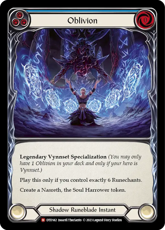 Oblivion BLUE DTD142 - Dusk till Dawn - Flesh and blood card