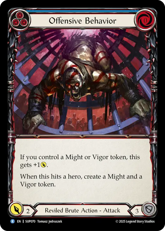 Offensive Behavior BLUE SUP070 - Super Slam - Flesh and blood card