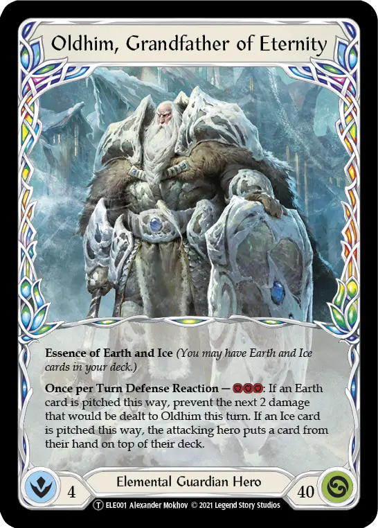 Oldhim, Grandfather of Eternity U-ELE001 - Tales of Aria - Unlimited - Flesh and blood card