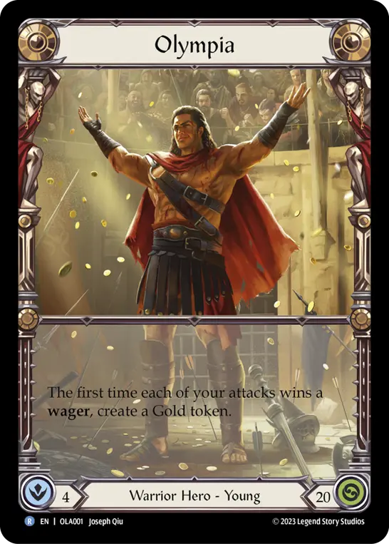 Olympia OLA001-RF - Olympia - Heavy Hitters Blitz Deck - Flesh and blood card