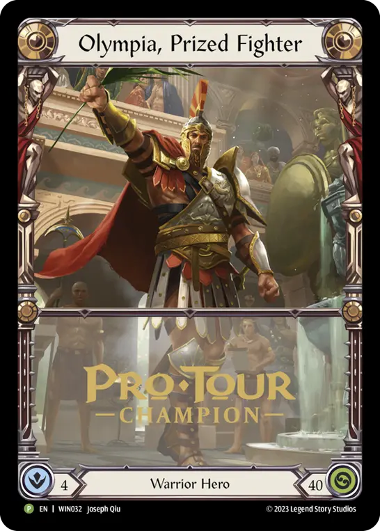 Olympia, Prized Fighter WIN032-CF - Pro Tour Champion Cards - Heavy Hitters - Flesh and blood card