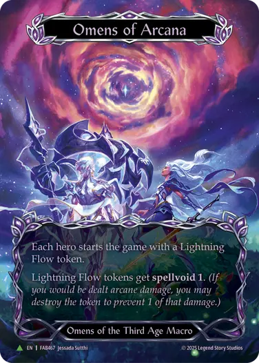 Omens of Arcana FAB467-MV - World Premiere - Omens of the Third Age - Flesh and blood card