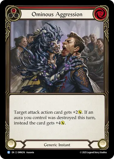 Ominous Aggression OMN216 - Omens of the Third Age - Flesh and blood card