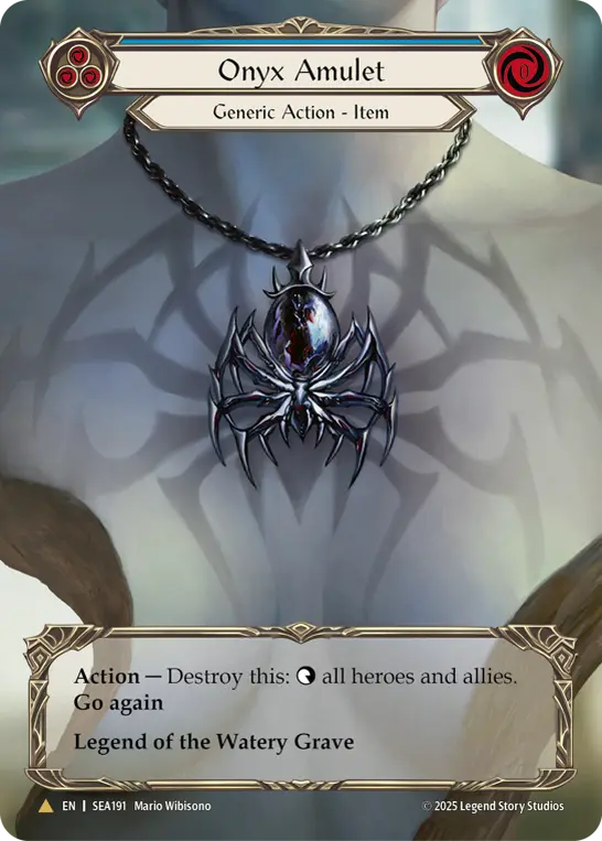 Onyx Amulet BLUE SEA191-TP - High Seas - Treasure Pack - Flesh and blood card