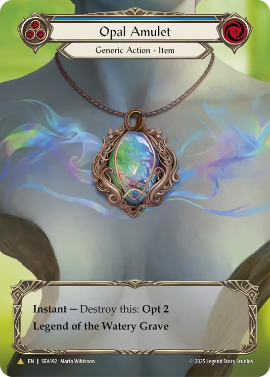 Opal Amulet BLUE SEA192-TP - High Seas - Treasure Pack - Flesh and blood card