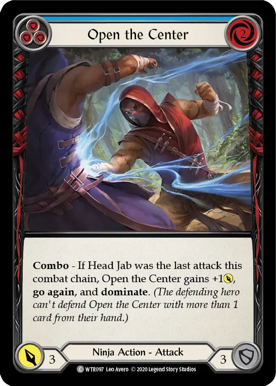 Open the Center BLUE U-WTR097-RF - Welcome to Rathe - Unlimited - Flesh and blood card
