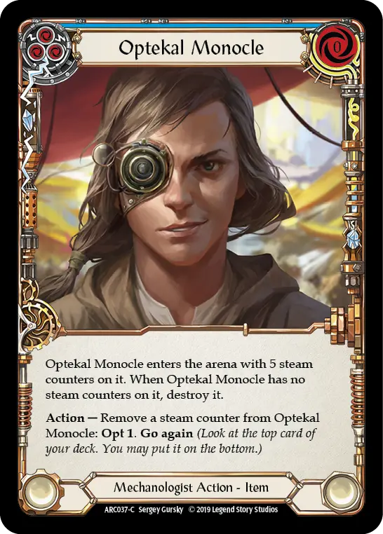 Optekal Monocle BLUE ARC037 - Arcane Rising - Flesh and blood card