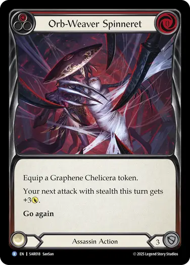 Orb-Weaver Spinneret SAR018 - Silver Age Chapter 2 - Arakni, Web of Deceit - Flesh and blood card