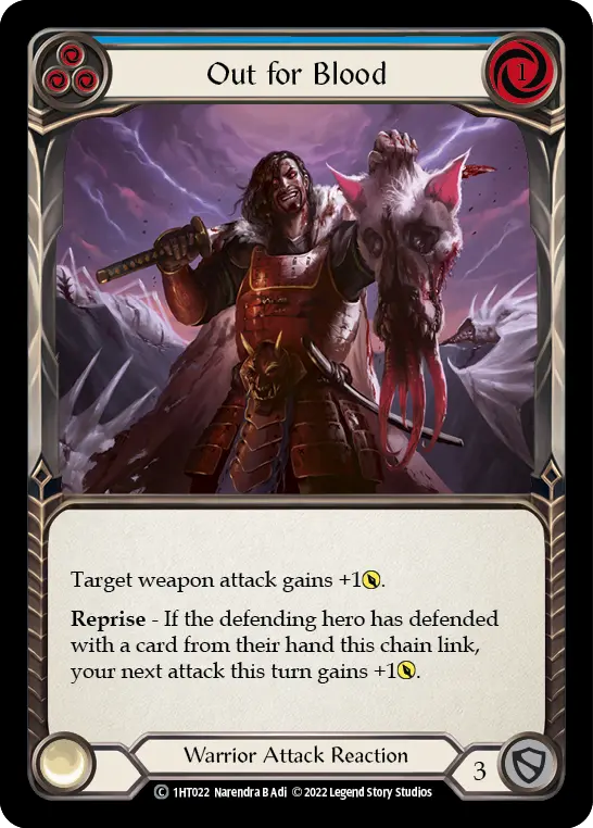 Out for Blood BLUE 1HT022 - Dorinthea - Blitz Deck - Flesh and blood card
