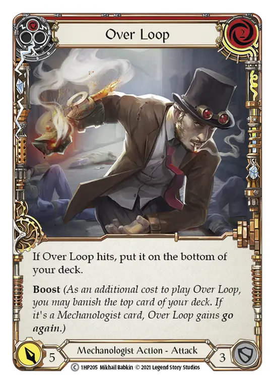 Over Loop RED 1HP205 - History Pack 1 - Flesh and blood card
