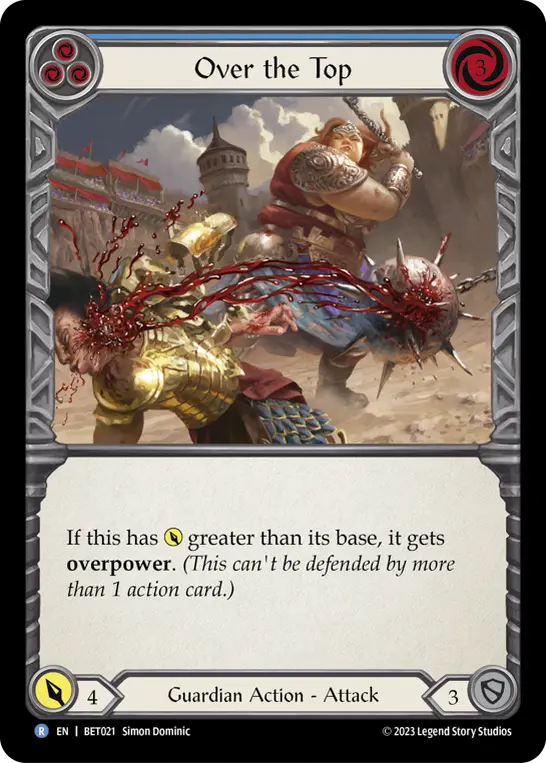Over the Top BLUE BET021 - Betsy - Heavy Hitters Blitz Deck - Flesh and blood card
