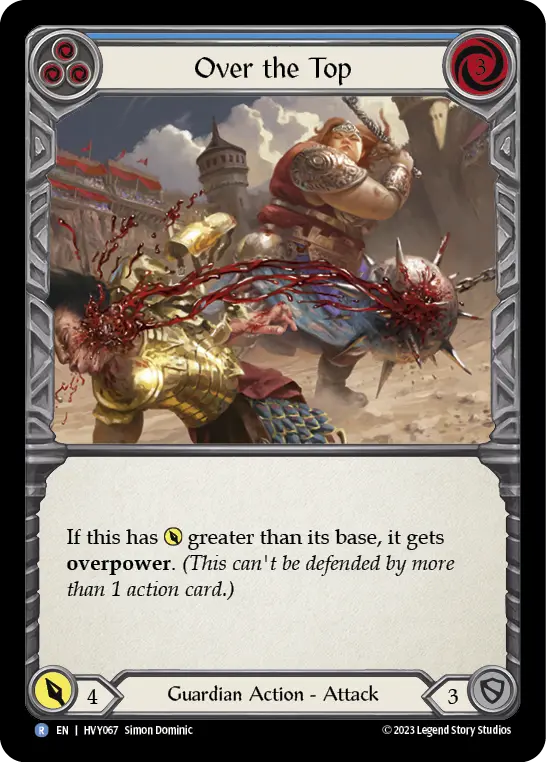 Over the Top BLUE HVY067 - Heavy Hitters - Flesh and blood card