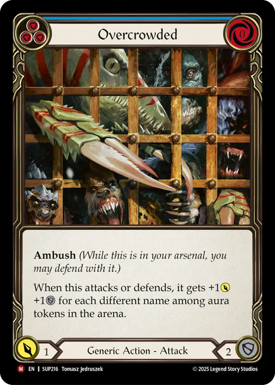 Overcrowded BLUE SUP216 - Super Slam - Flesh and blood card