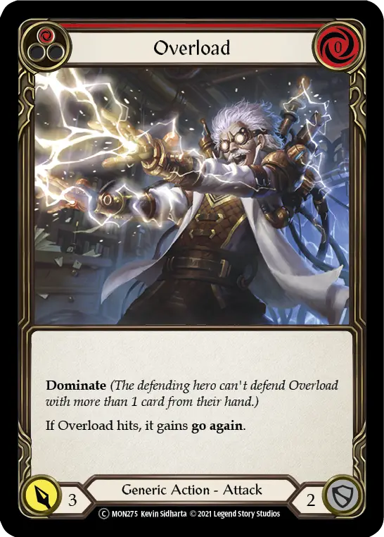Overload RED U-MON275-RF - Monarch - Unlimited - Flesh and blood card