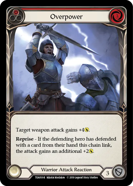 Overpower RED TEA010 - Dorinthea Ironsong - Hero Deck - Flesh and blood card