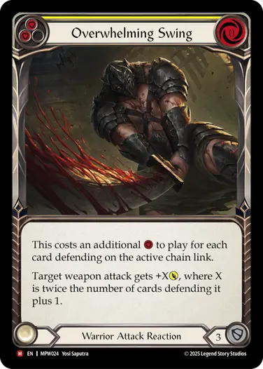 Overwhelming Swing MPW024 - Mastery Pack Warrior - Flesh and blood card