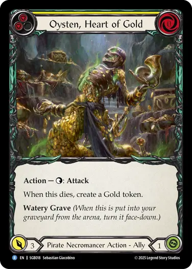 Oysten, Heart of Gold SGB018 - Silver Age Chapter 3 - Gravy Bones - Flesh and blood card