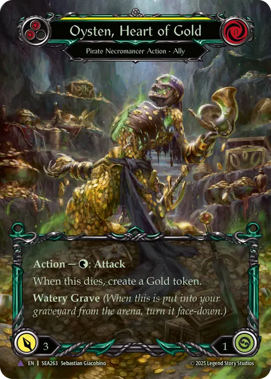 Oysten, Heart of Gold YELLOW SEA263-MV - High Seas - Flesh and blood card