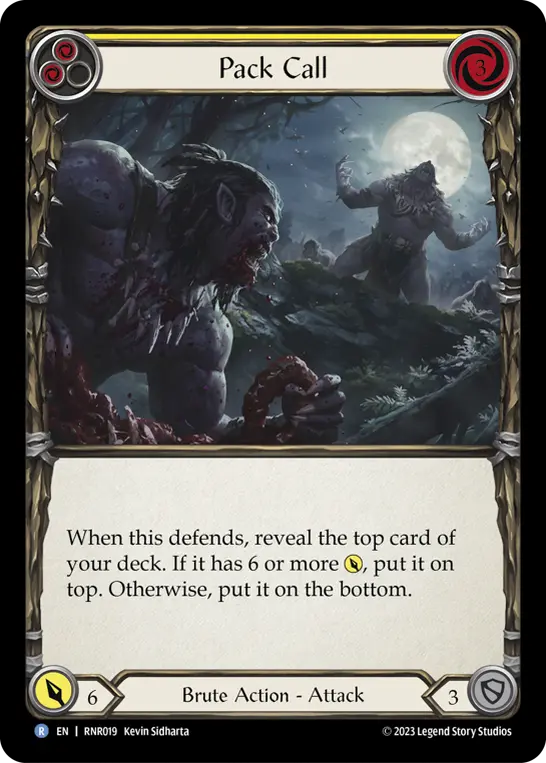 Pack Call YELLOW RHI019 - Rhinar - Heavy Hitters Blitz Deck - Flesh and blood card