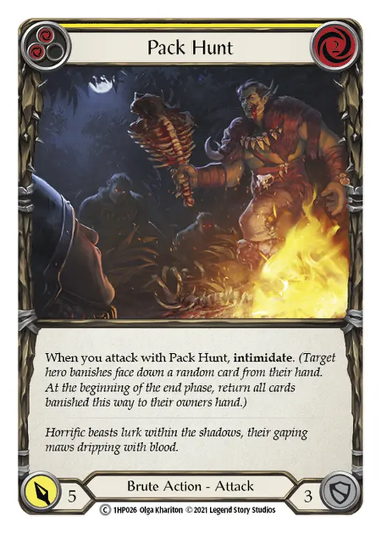 Pack Hunt YELLOW 1HP026 - History Pack 1 - Flesh and blood card