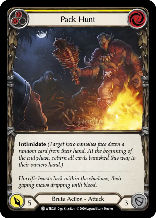 Pack Hunt YELLOW U-WTR024-RF - Welcome to Rathe - Unlimited - Flesh and blood card