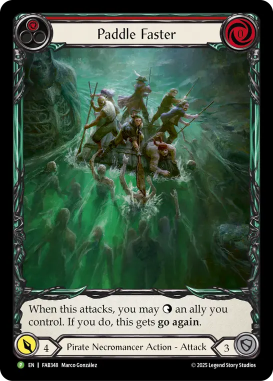 Paddle Faster RED FAB348-RF - Battle Hardened - High Seas - Flesh and blood card