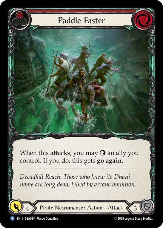 Paddle Faster RED SEA054 - High Seas - Flesh and blood card