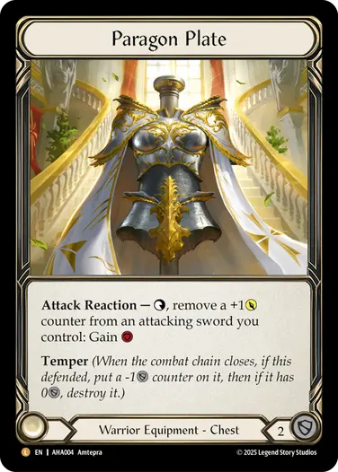Paragon Plate AHA004-RF - Armory Deck - Hala, Bladesaint of the Vow - Flesh and blood card