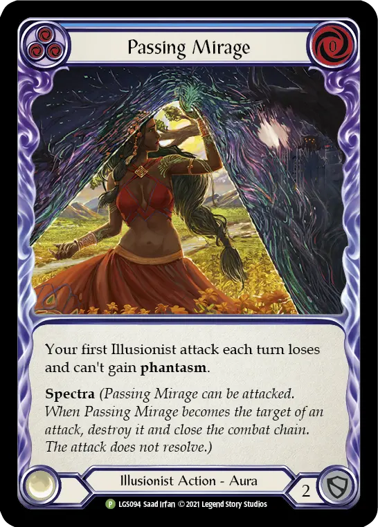 Passing Mirage BLUE LGS094-CF - Armory - Season 6 - Flesh and blood card