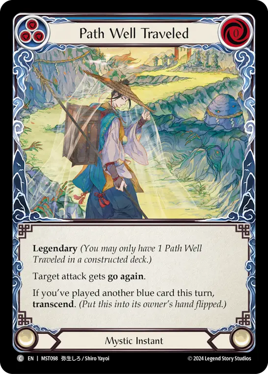 Path Well Traveled BLUE MST098 - Part the Mistveil - Flesh and blood card
