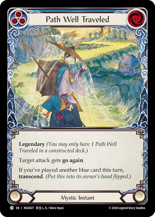 Path Well Traveled BLUE NUU027 - Nuu - Blitz Deck - Flesh and blood card