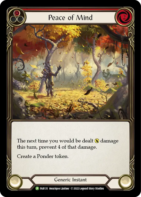 Peace of Mind RED FAB131-RF - Marketing - Team Covenant Outsiders - Flesh and blood card