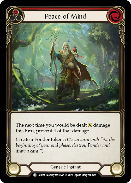 Peace of Mind RED UZU016 - Uzuri - Blitz Deck - Flesh and blood card