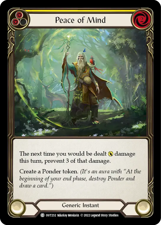 Peace of Mind YELLOW OUT232 - Outsiders - Flesh and blood card