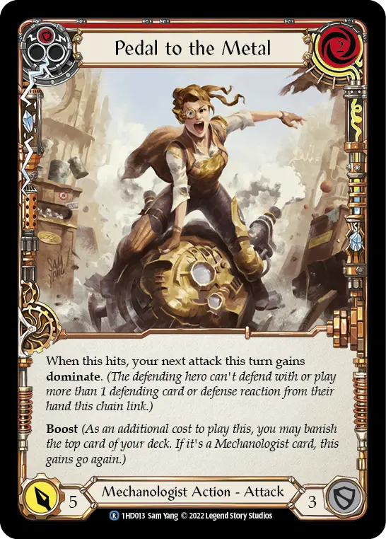 Pedal to the Metal RED 1HD013 - Dash - Blitz Deck - Flesh and blood card