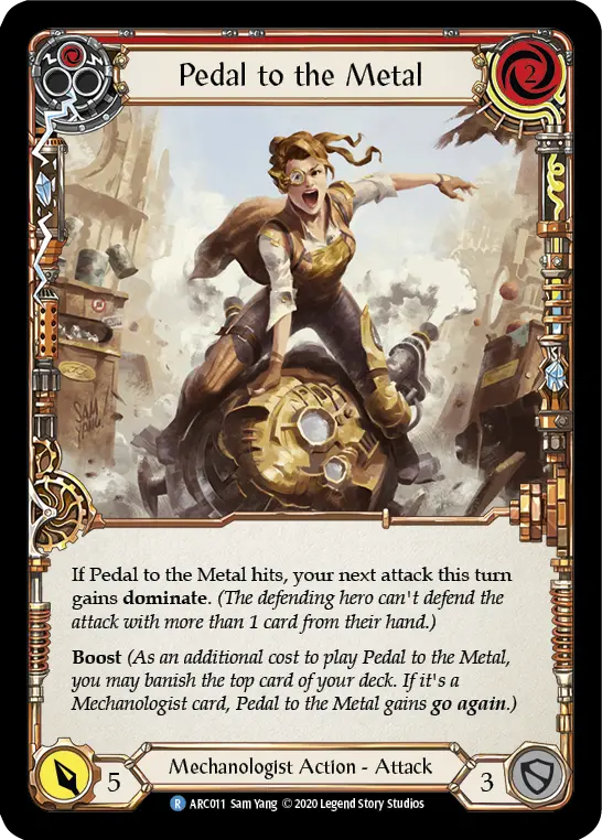 Pedal to the Metal RED U-ARC011-RF - Arcane Rising - Unlimited - Flesh and blood card