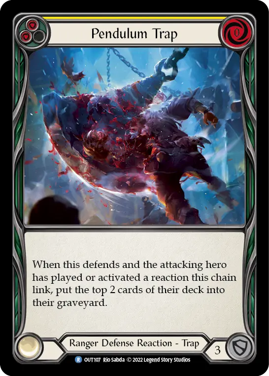 Pendulum Trap YELLOW OUT107 - Outsiders - Flesh and blood card